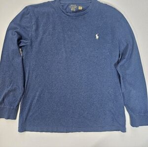 Polo Ralph Lauren T-shirt Mens Small Blue Classic Fit White Pony Logo 90s Tee